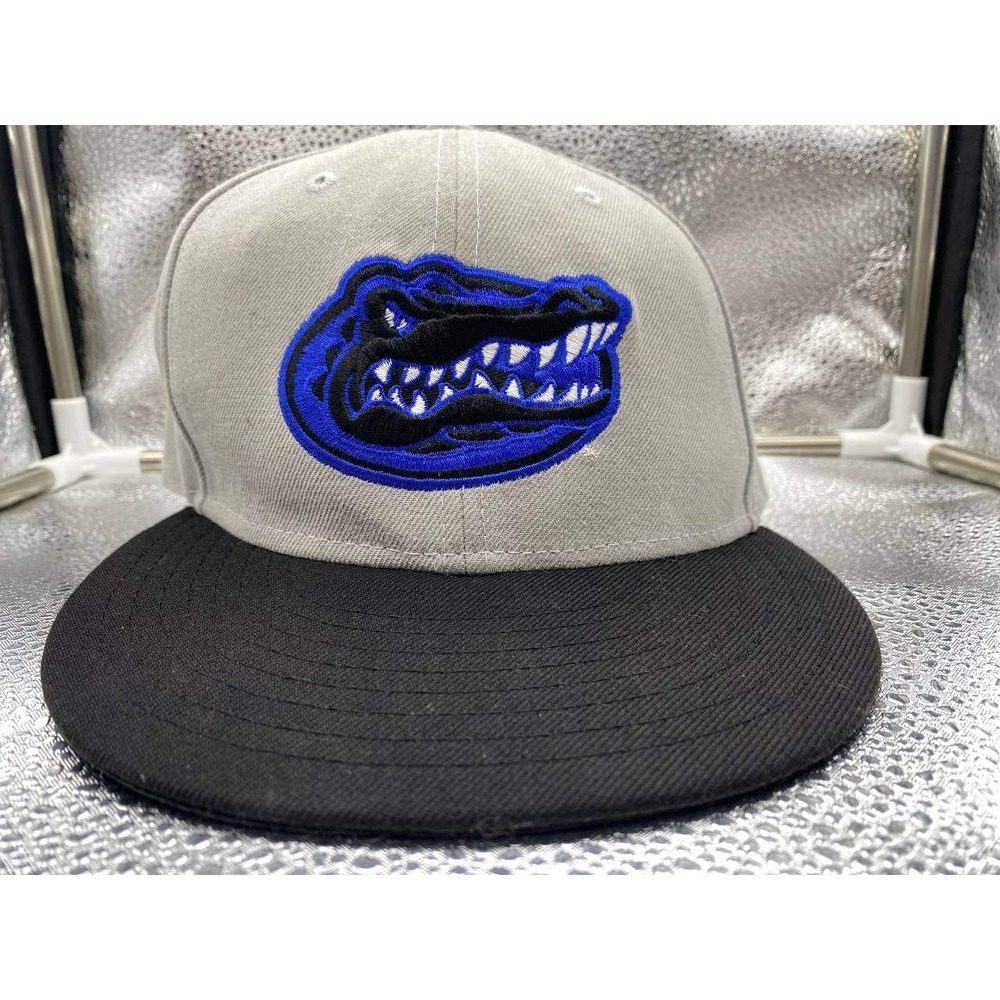 New Era 59FIFTY Florida Gators Men‎ 7 1/2 Gray Black Fitted Hat NCAA Cap 1009